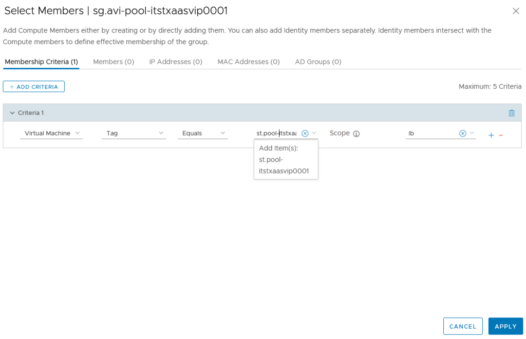 Avi Integration With Nsx T Distributed Firewall Dfw Part 1 Nsx T Security Group Used As A Back End Server Pool Vm Spec Ch